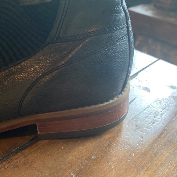 Florsheim Black Leather Belfast Buckle Strap Chelsea Ankle Boots Size 9 - Picture 7 of 13